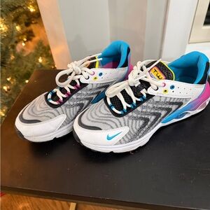 Nike Kids' Sneakers in White, Blue, and Pink